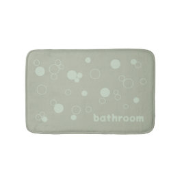 Alfombrilla De Baño burbujas verde salchicha de plata