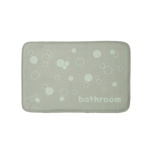 Alfombrilla De Baño burbujas verde salchicha de plata