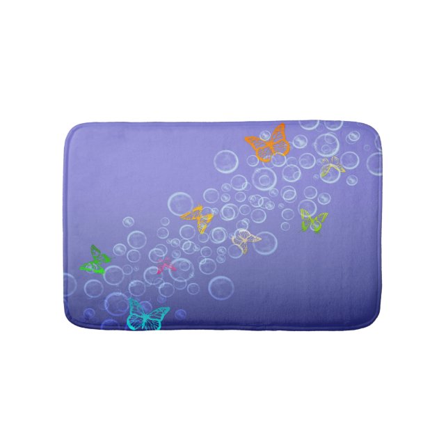 Alfombrilla De Baño Burbujean las mariposas de n (Anverso)
