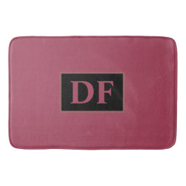 Alfombrilla De Baño Burgundy Monogrammed Bath Mat