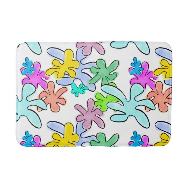 Alfombrilla De Baño Burst de color (Anverso)