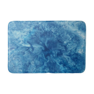 Alfombrilla De Baño Burst de color de agua azul