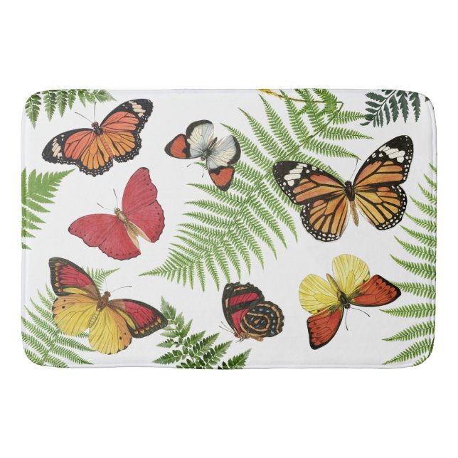 Alfombrilla De Baño Butterflies Bath Mat (Anverso)
