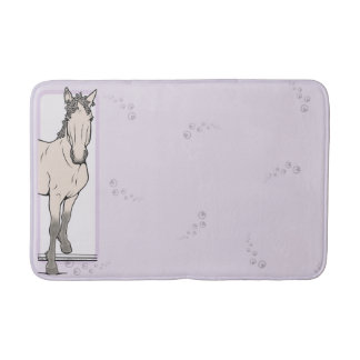 Alfombrilla De Baño Caballo Caprichoso Bienvenida Ecuestre Amante