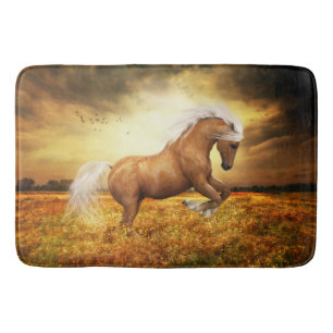Alfombrilla De Baño Caballo del Palomino que alza la estera de baño