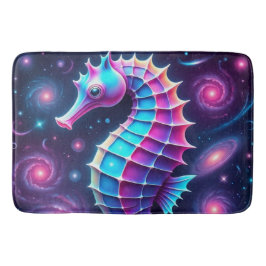 Alfombrilla De Baño Caballo marino cósmico colorido