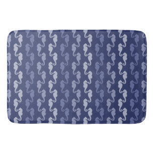 Alfombrilla De Baño Caballo marino índigo oscuro Stripes Bath Mat