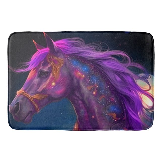 Alfombrilla De Baño Caballo púrpura (Anverso)
