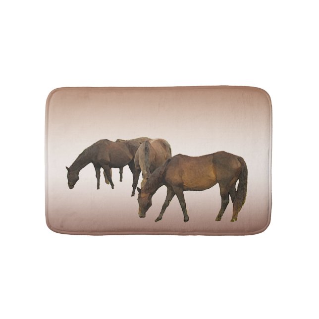 Alfombrilla De Baño Caballos de afeitación de mat de animal (Anverso)