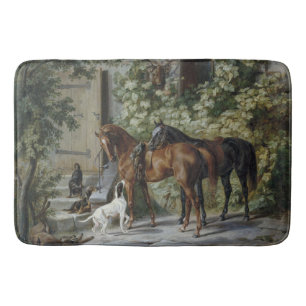 Alfombrilla De Baño Caballos en el Porch (por Albrecht Adam)