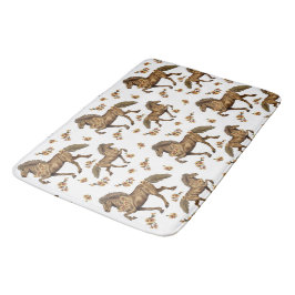 Alfombrilla De Baño Caballos y flores islandeses de los años 1930