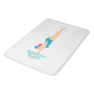 Alfombrilla De Baño Cabeza Roja Buceando Beauty Bath Mat