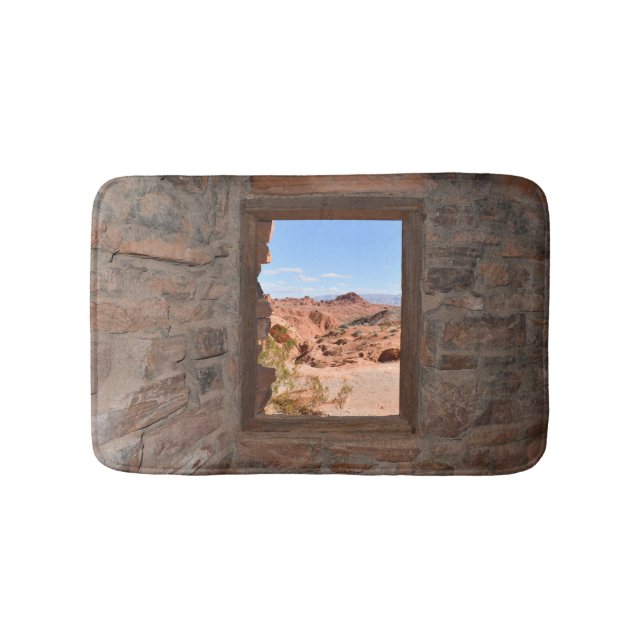 Alfombrilla De Baño Cabinas interiores con vistas al Valle del Fuego (Anverso)