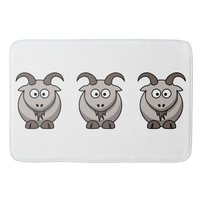 Alfombrilla De Baño Cabra divertida de granja linda   (Anverso)