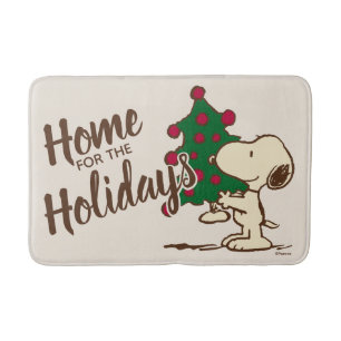Alfombrilla De Baño Cacahuetes   Árbol de Navidad Snoopy