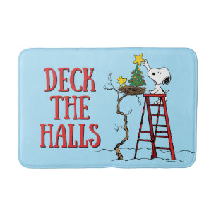 Alfombrilla De Baño Cacahuetes   Árbol de Navidad Snoopy & Woodstock
