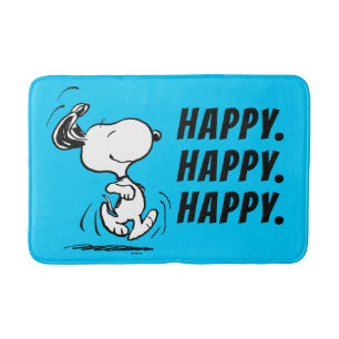 Alfombrilla De Baño Cacahuetes   Baile Snoopy Happy