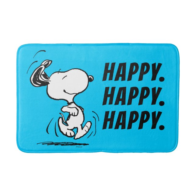 Alfombrilla De Baño Cacahuetes | Baile Snoopy Happy (Anverso)