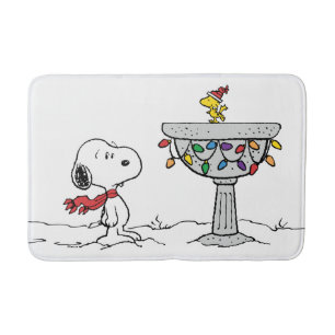Alfombrilla De Baño Cacahuetes   Baño de aves congelado Snoopy & Woods