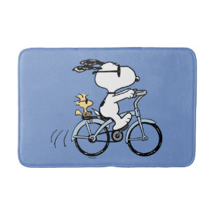 Alfombrilla De Baño Cacahuetes Bicicleta Snoopy & Woodstock