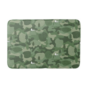 Alfombrilla De Baño Cacahuetes   Campamento de camuflaje Snoopy & Wood