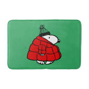 Alfombrilla De Baño Cacahuetes Chaqueta Snoopy Red Puffer