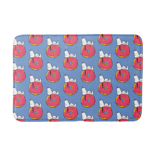 Alfombrilla De Baño Cacahuetes Donut rosado Snoopy