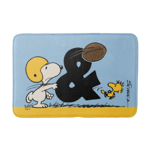 Alfombrilla De Baño Cacahuetes Fútbol Snoopy & Woodstock