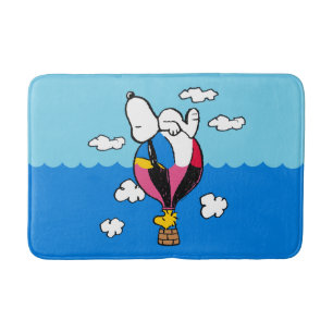 Alfombrilla De Baño Cacahuetes   Globo de aire caliente Snoopy & Woods