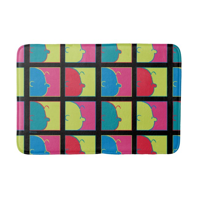 Alfombrilla De Baño Cacahuetes | Modern Pop Art Charlie Brown (Anverso)