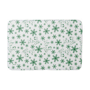 Alfombrilla De Baño Cacahuetes Navidades Snoopy Let It Snow Pattern