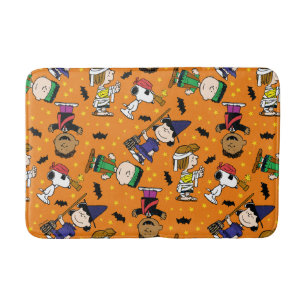 Alfombrilla De Baño Cacahuetes   Patrón de Halloween Feliz