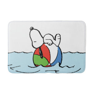 Alfombrilla De Baño Cacahuetes   Playa Snoopy Beach Ball