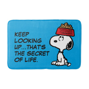 Alfombrilla De Baño Cacahuetes   Snoopy Balanceando Su Plato De Perro