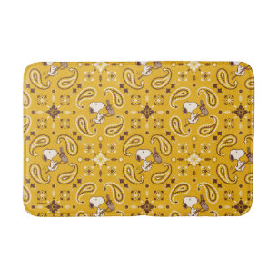 Alfombrilla De Baño Cacahuetes   Snoopy Bandana Cowboy