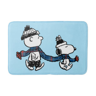Alfombrilla De Baño Cacahuetes   Snoopy & Charlie Brown Winter Scarf