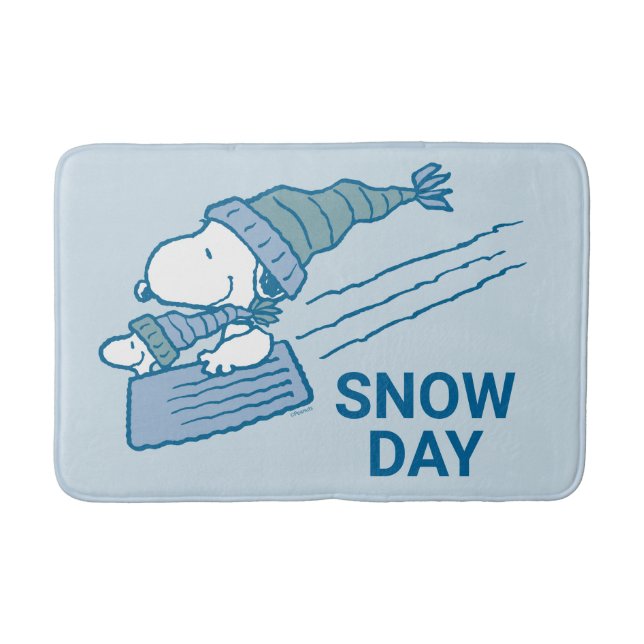 Alfombrilla De Baño Cacahuetes | Snoopy & Woodstock Sledding (Anverso)