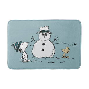Alfombrilla De Baño Cacahuetes Snoopy y Woodstock construyen un muñe