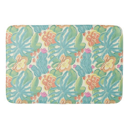 Alfombrilla De Baño Cacti and plant Desert Botanical Green Orange Pink