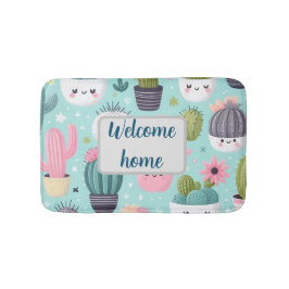 Alfombrilla De Baño Cactus pattern
