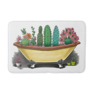 Alfombrilla De Baño Cactus Plants