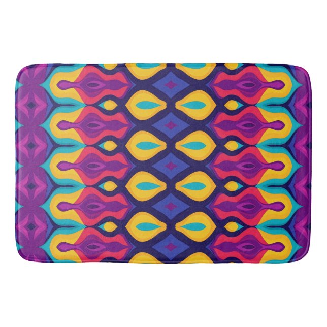 Alfombrilla De Baño Caída de las mareas pop del retro (Anverso)