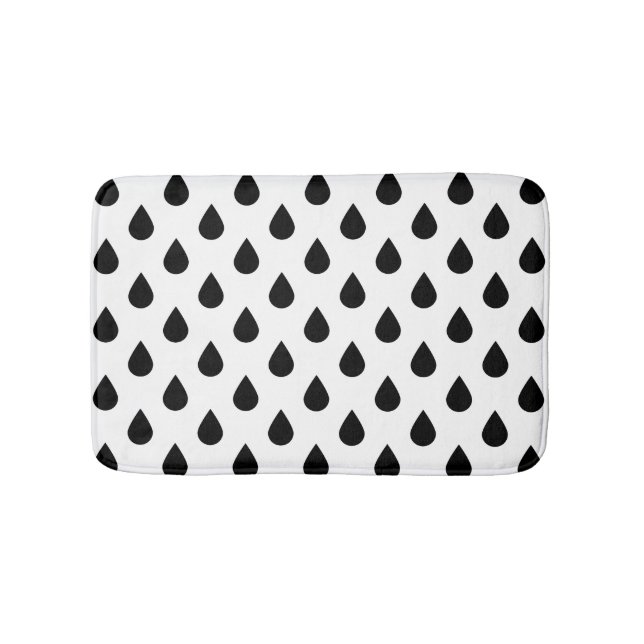 Alfombrilla De Baño Caídas En Blanco Y Negro (Anverso)