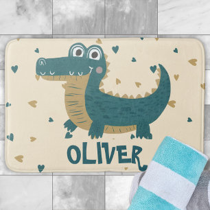 Alfombrilla De Baño Caimán bebé divertido personalizado