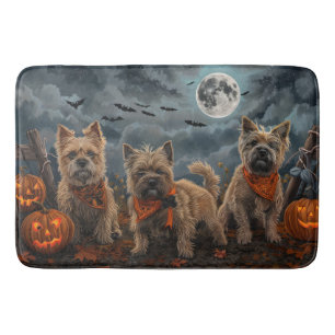 Alfombrilla De Baño Cairn Terrier Halloween Espeluznante