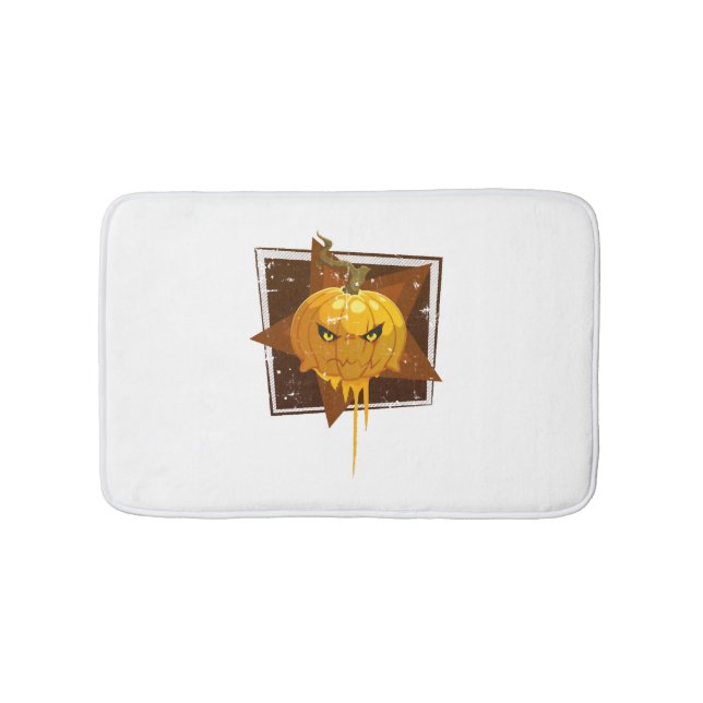 Alfombrilla De Baño Calabaza de Halloween (Anverso)