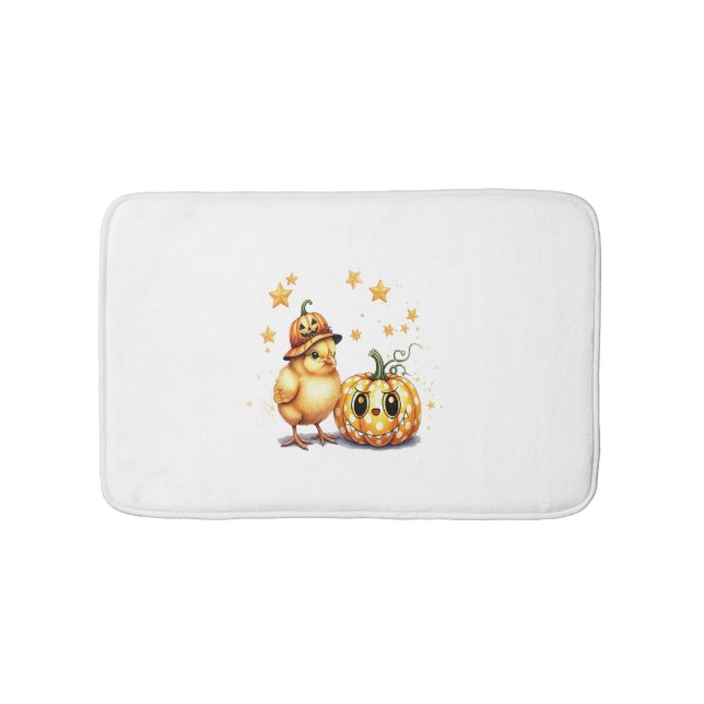 Alfombrilla De Baño Calabaza de pollo de Halloween (Anverso)