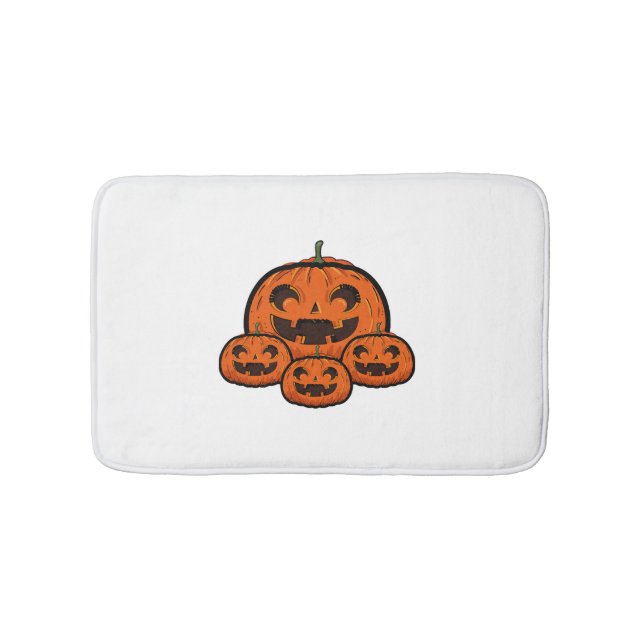 Alfombrilla De Baño Calabaza divertida de Halloween, Halloween fantasm (Anverso)