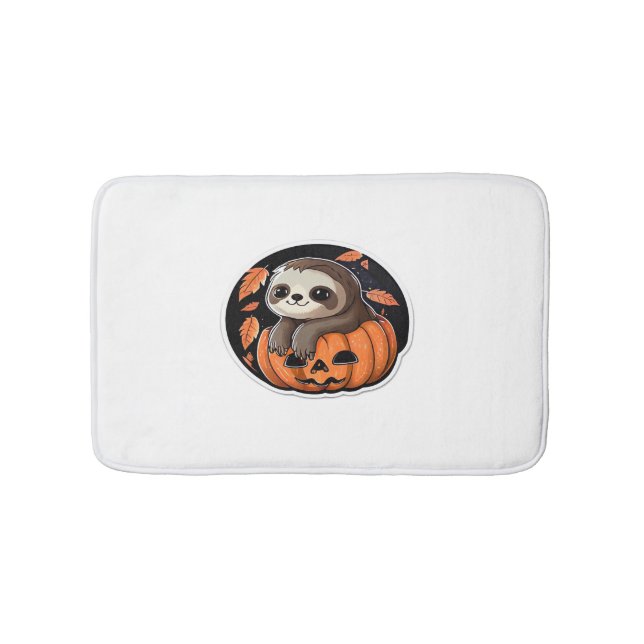 Alfombrilla De Baño calabaza lenta Halloween pegatina camiseta sobredi (Anverso)
