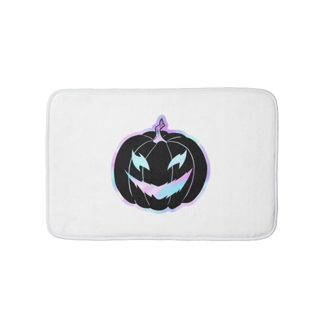 Alfombrilla De Baño Calabaza morada de Halloween, disfraces de Hallowe (Anverso)